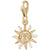 Sunburst Charm In Yellow Gold