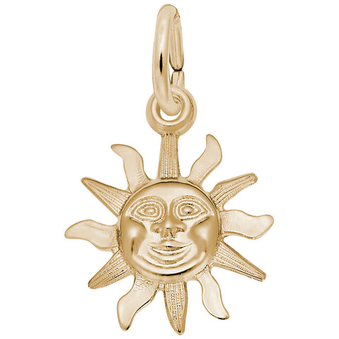 Sunburst Charm In Yellow Gold