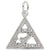 Bermuda Triangle Charm In Sterling Silver