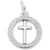 Cross Charm In Sterling Silver