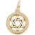 Star Of David Charm in Yellow Gold Plated