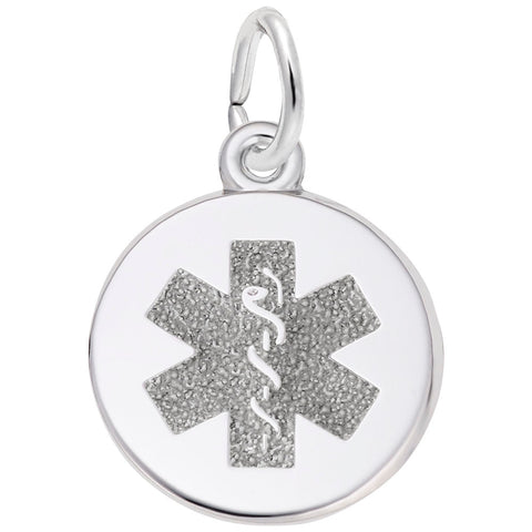 Medical Symbol Charm In Sterling Silver