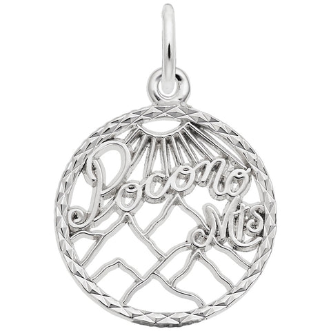 Pocono Mt Charm In Sterling Silver
