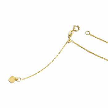 10K Yellow Gold Adjustable Singapore Chain