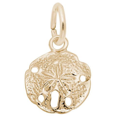 Sand Dollar Charm in Yellow Gold Plated