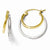 14k Two-tone Polished Hinged Hoop Earrings