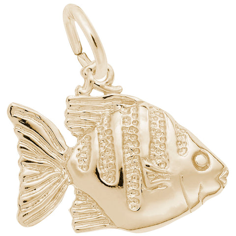 Angelfish Charm in Yellow Gold Plated