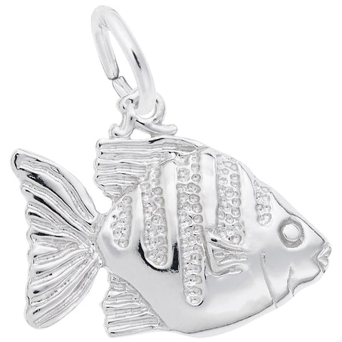 Angelfish Charm In Sterling Silver