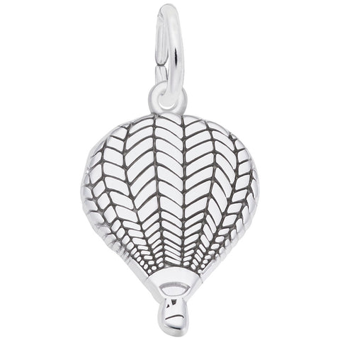 Hot Air Balloon Charm In 14K White Gold