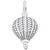 Hot Air Balloon Charm In 14K White Gold