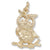 Owl charm in Yellow Gold Plated hide-image