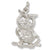 Owl charm in 14K White Gold hide-image