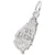 St. Lucia Map Charm In 14K White Gold