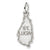 St. Lucia Map charm in 14K White Gold hide-image
