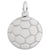 Soccer Ball Charm In 14K White Gold