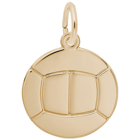 Volleyball Charm in Yellow Gold Plated