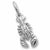 Lobster charm in 14K White Gold hide-image
