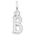 Initial B Charm In Sterling Silver