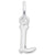 Initial L Charm In 14K White Gold