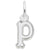 Initial P Charm In Sterling Silver