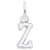 Initial Z Charm In 14K White Gold