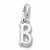 Initial B charm in 14K White Gold hide-image