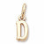 Initial D charm in 14K Yellow Gold