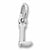 Initial L charm in 14K White Gold hide-image