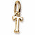 Initial T charm in Yellow Gold Plated hide-image