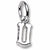 Initial U charm in Sterling Silver hide-image