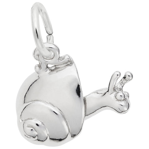 Snail Charm In Sterling Silver