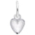 Heart Charm In 14K White Gold