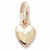 Heart charm in Yellow Gold Plated hide-image