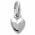 Heart charm in 14K White Gold hide-image