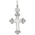 Cross Charm In 14K White Gold