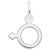 Male Symbol Charm In 14K White Gold