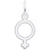 Female Symbol Charm In 14K White Gold