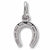 Horseshoe charm in 14K White Gold hide-image