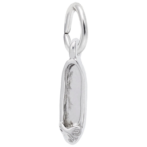 Ballet Shoe Charm In Sterling Silver