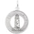 Lighthouse, Hilton Head, Sc Charm In 14K White Gold
