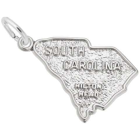 Hilton Head,S.C. Charm In 14K White Gold