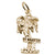 St. Maarten Palm W/Sign Charm in 10k Yellow Gold hide-image