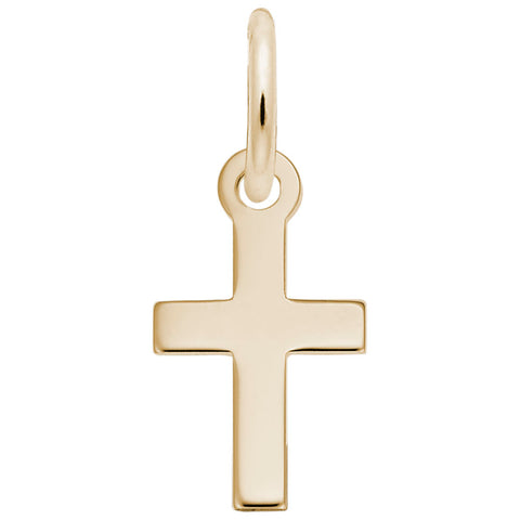 Cross Charm in Yellow Gold Plated