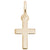 Cross Charm in Yellow Gold Plated