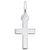 Cross Charm In 14K White Gold