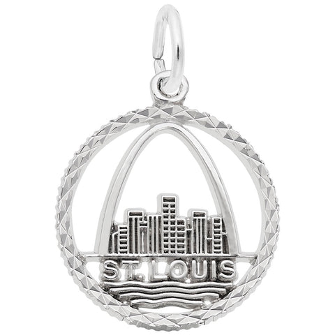 St Louis Charm In 14K White Gold