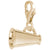 Megaphone Charm in Yellow Gold Plated