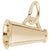 Megaphone Charm in Yellow Gold Plated