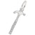 Hammer Charm In 14K White Gold