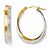 14k Two-tone Polished Hinged Hoop Earrings